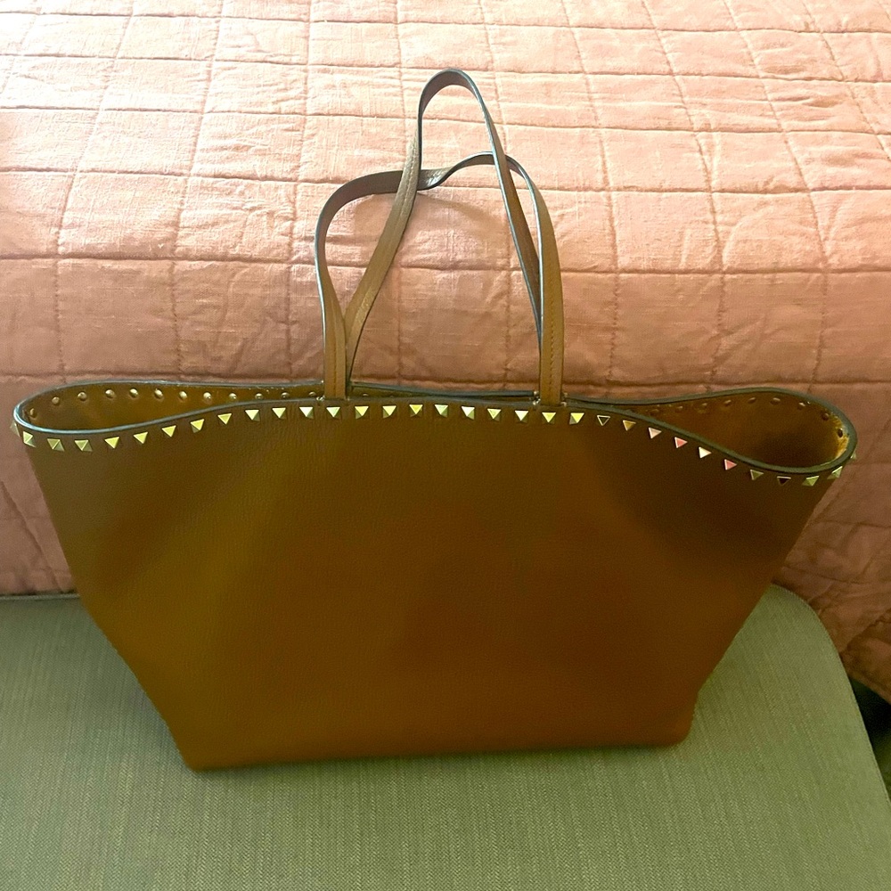 Valentino brown leather tote